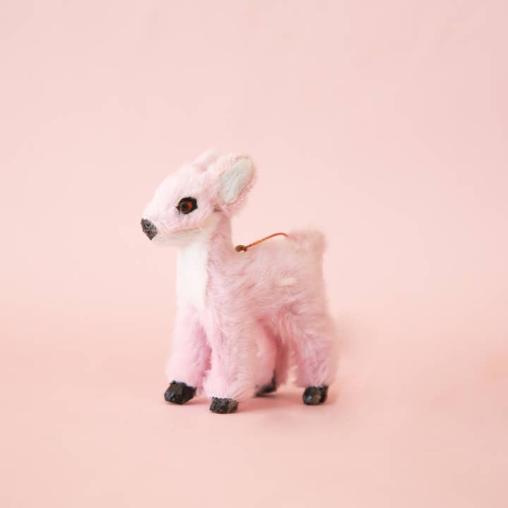 Sunshine Studios - Wholesale Ornament - Holiday Reindeer Ornament | Pink