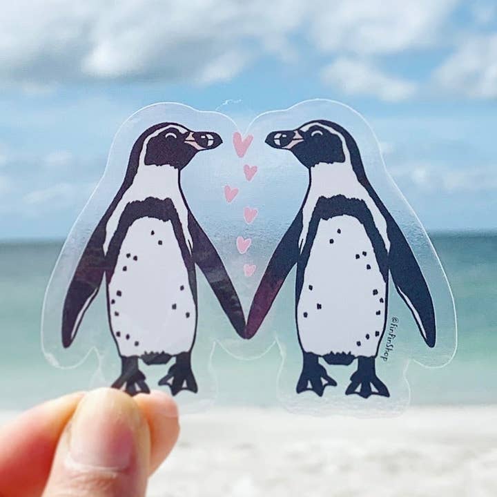 Humboldt Penguin Kärlek klistermärke • donation objekt för wholesale av Fin Pin Shop