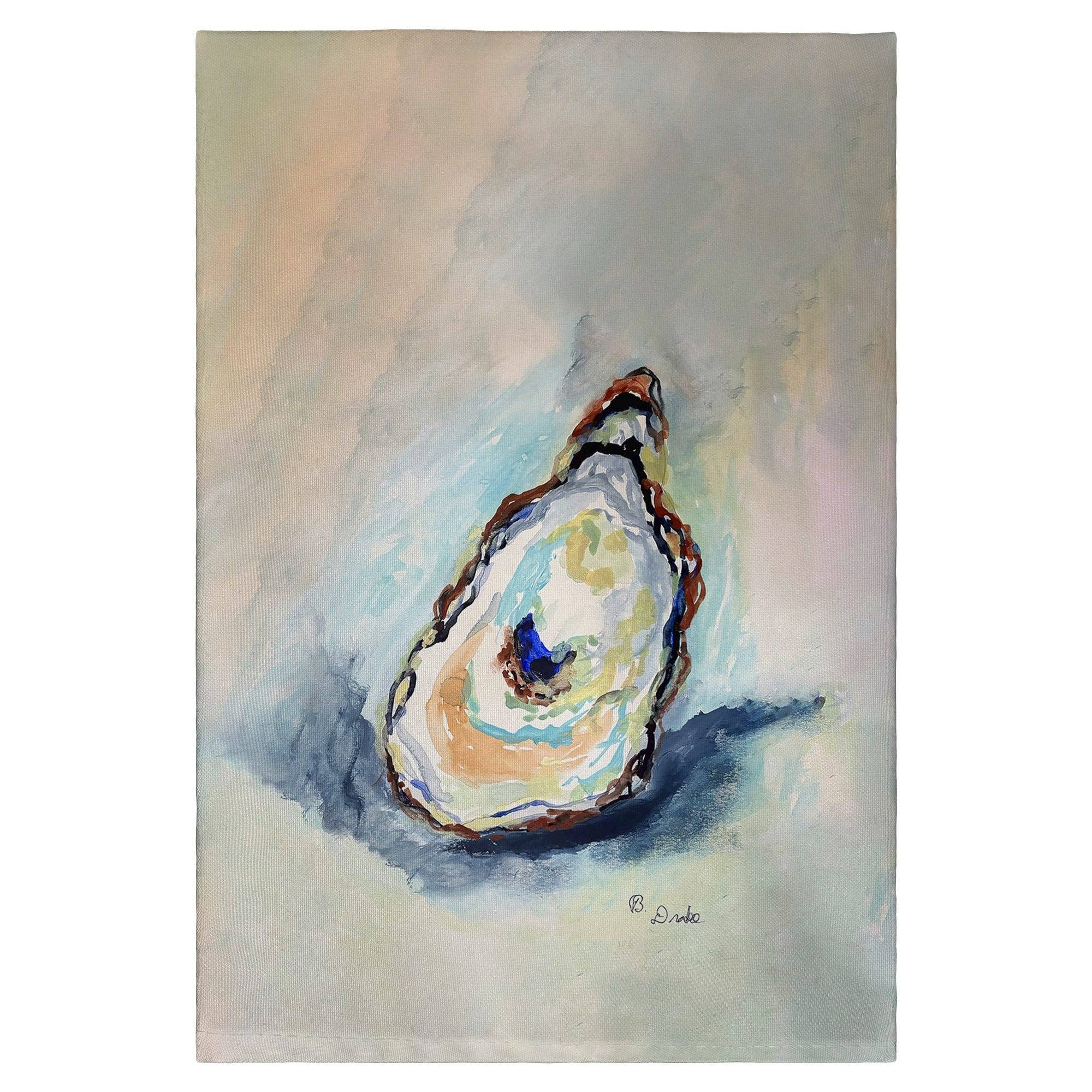 Betsy Drake Interiors - Vente Torchons - Grande serviette d'invité Oyster1