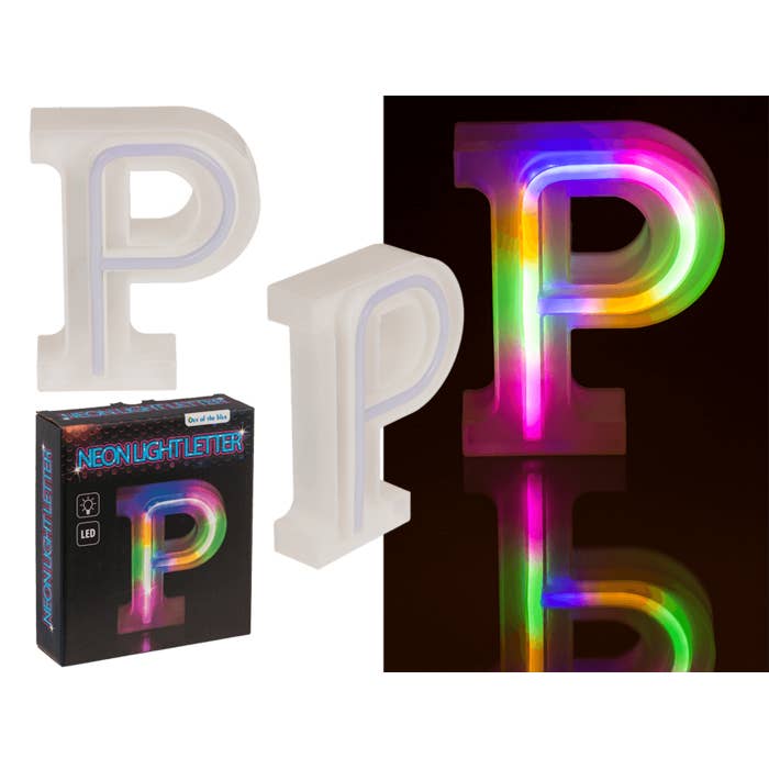 Neon Light Letter, P, Height: 16 cm, for for wholesale by Out of the blue KG