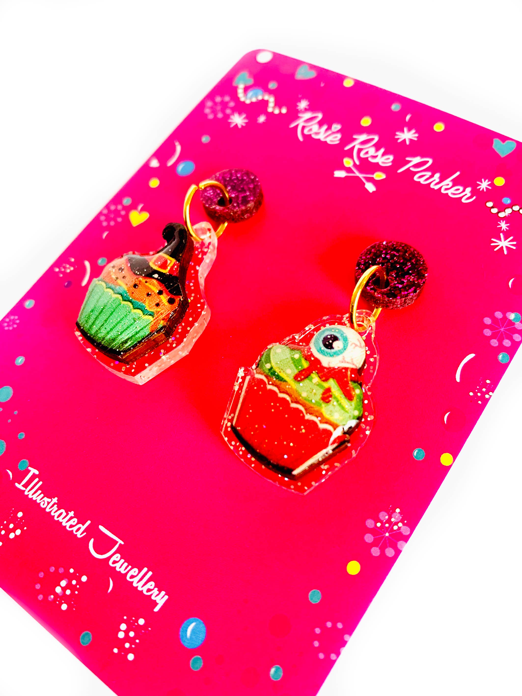 Rosie Rose Parker - Wholesale Dangle Earrings - horror cupcake earrings halloween earrings statement4