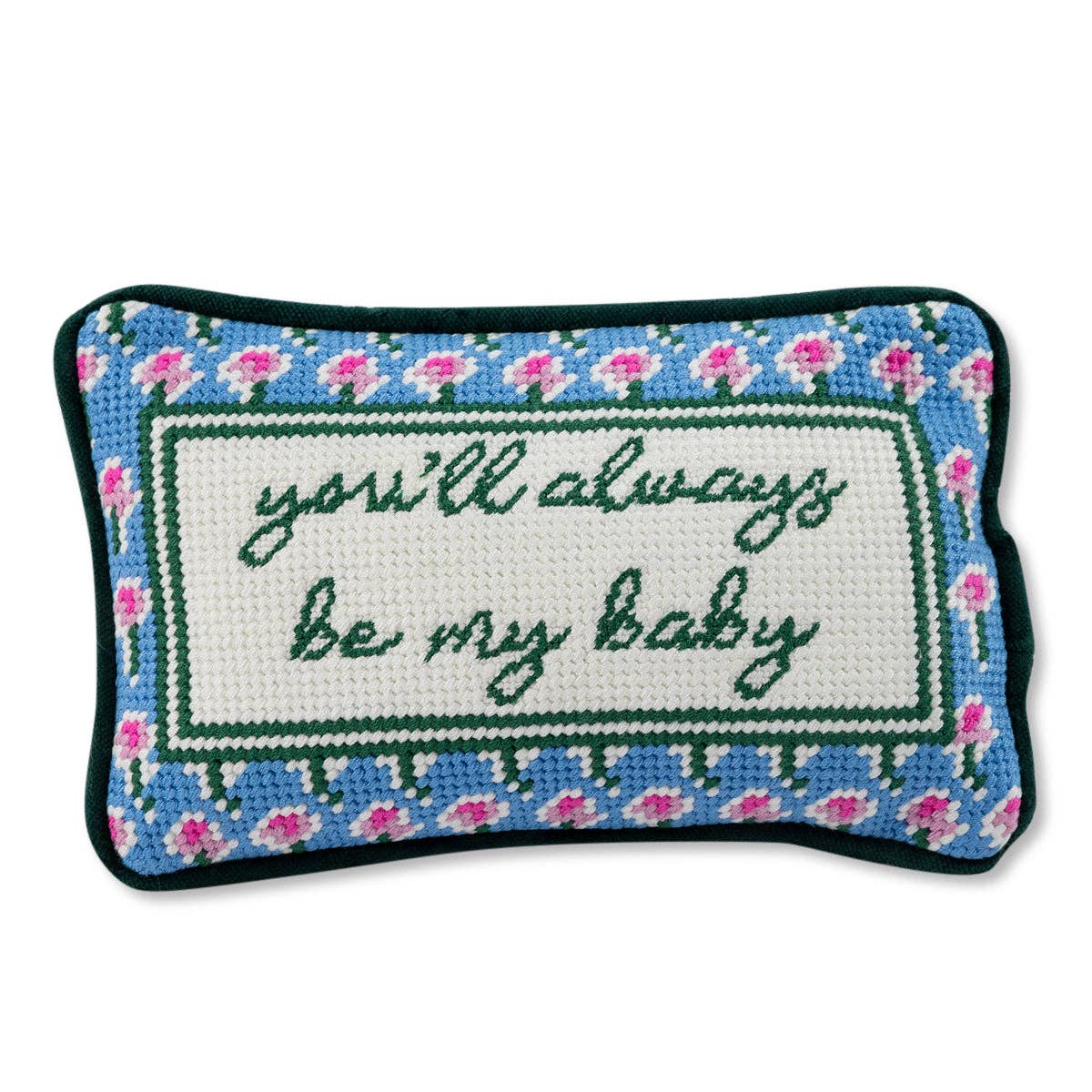 Furbish Studio - Wholesale Throw/Decorative Pillow - Be My Baby Mini Needlepoint Pillow1