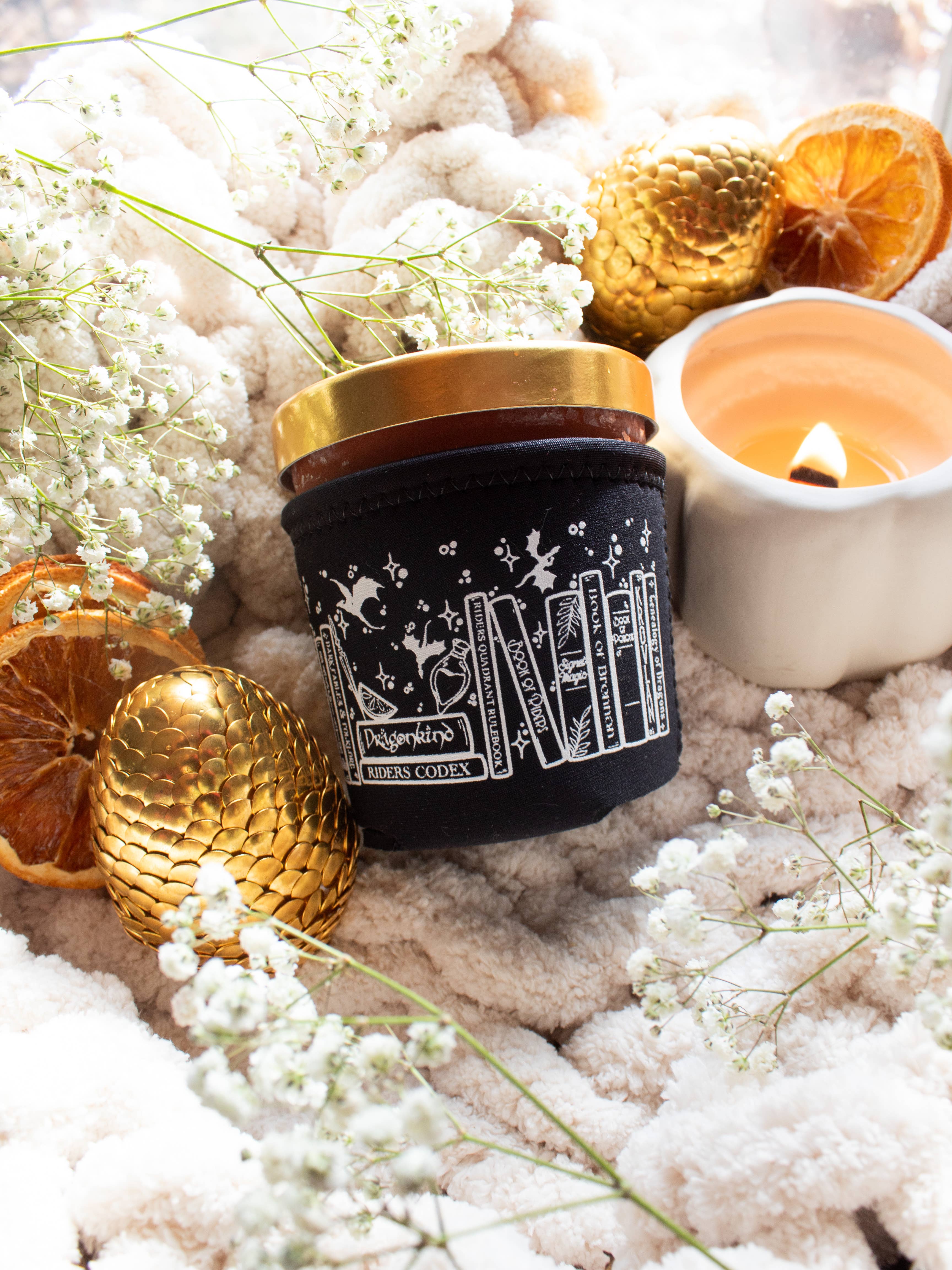 Meaggie Moos - Wholesale Drink Huggers & Koozies - Ice Cream Pint Sleeve | Fourth Wing Violet's Bookshelf4