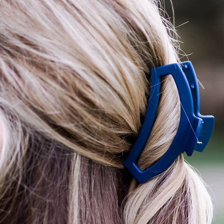 TELETIES - Wholesale Hair Clip - Women's - Open Hair Clip | Med. | Midnight Rain