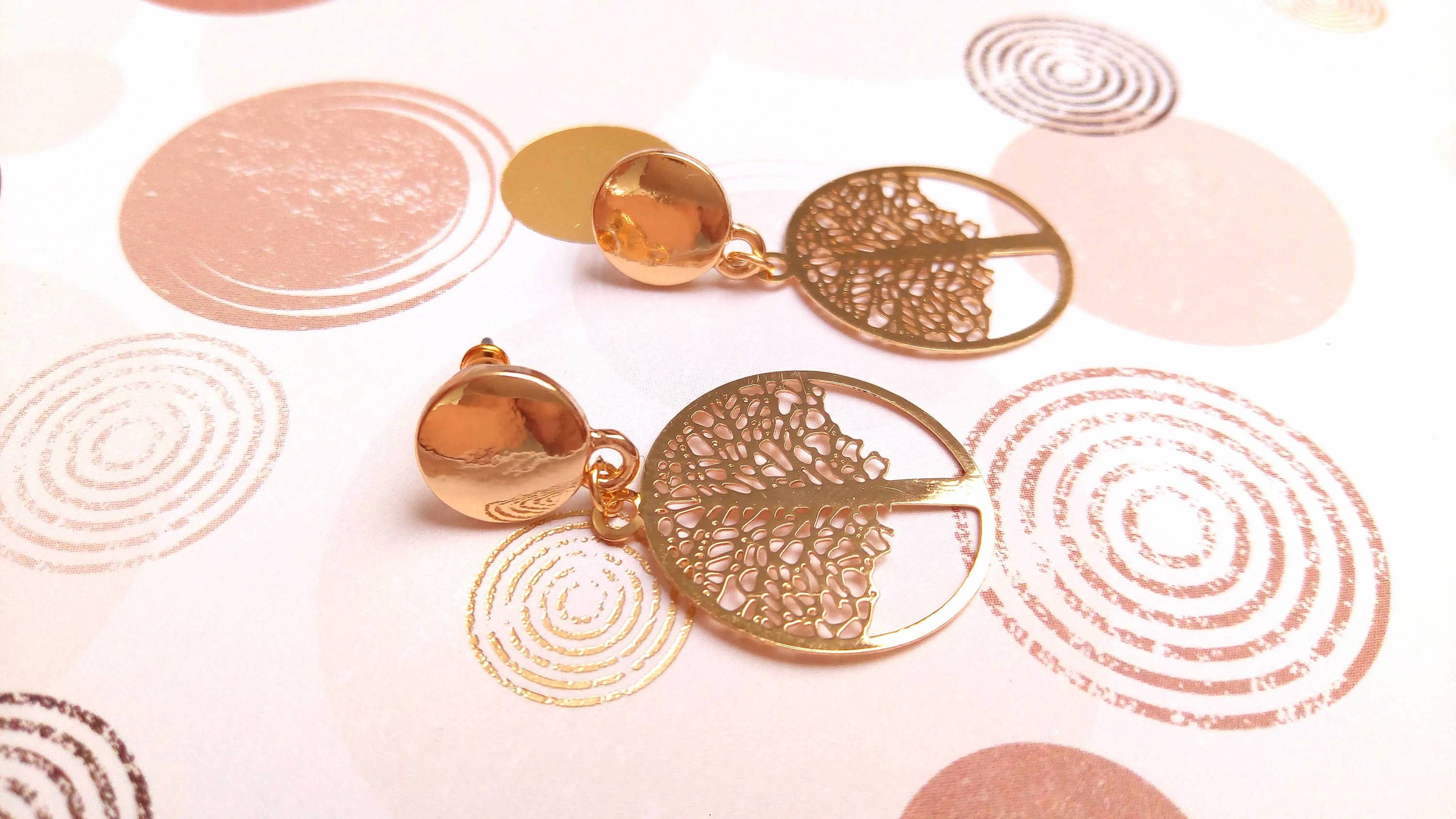 JUL ET FIL - Wholesale Dangle Earrings - Tree of Life Brass Earrings3