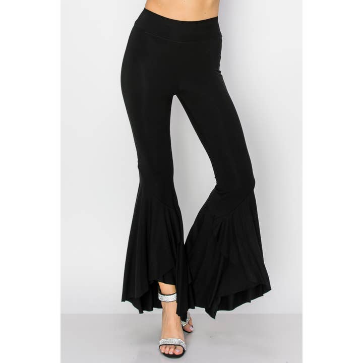 LEGGINGS CON VOLANT E FONDO A CAMPANA per la vendita all'ingrosso da parte di VOCAL