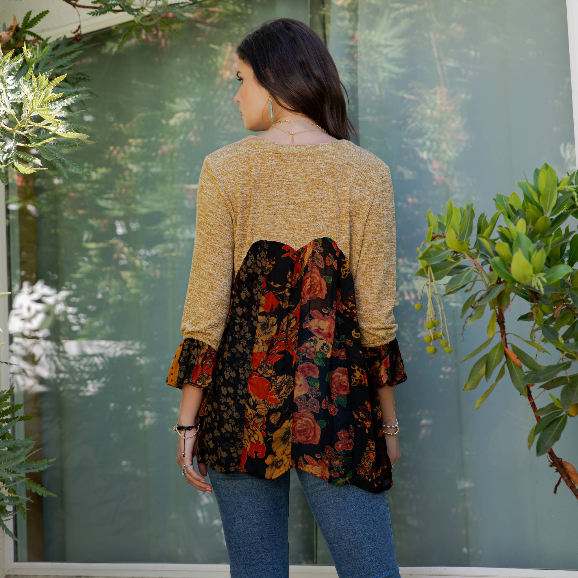 Young Threads - Venta al por mayor Blusa - Mujer - Blusa bohemia adornada estilo western (Color nuevo)9