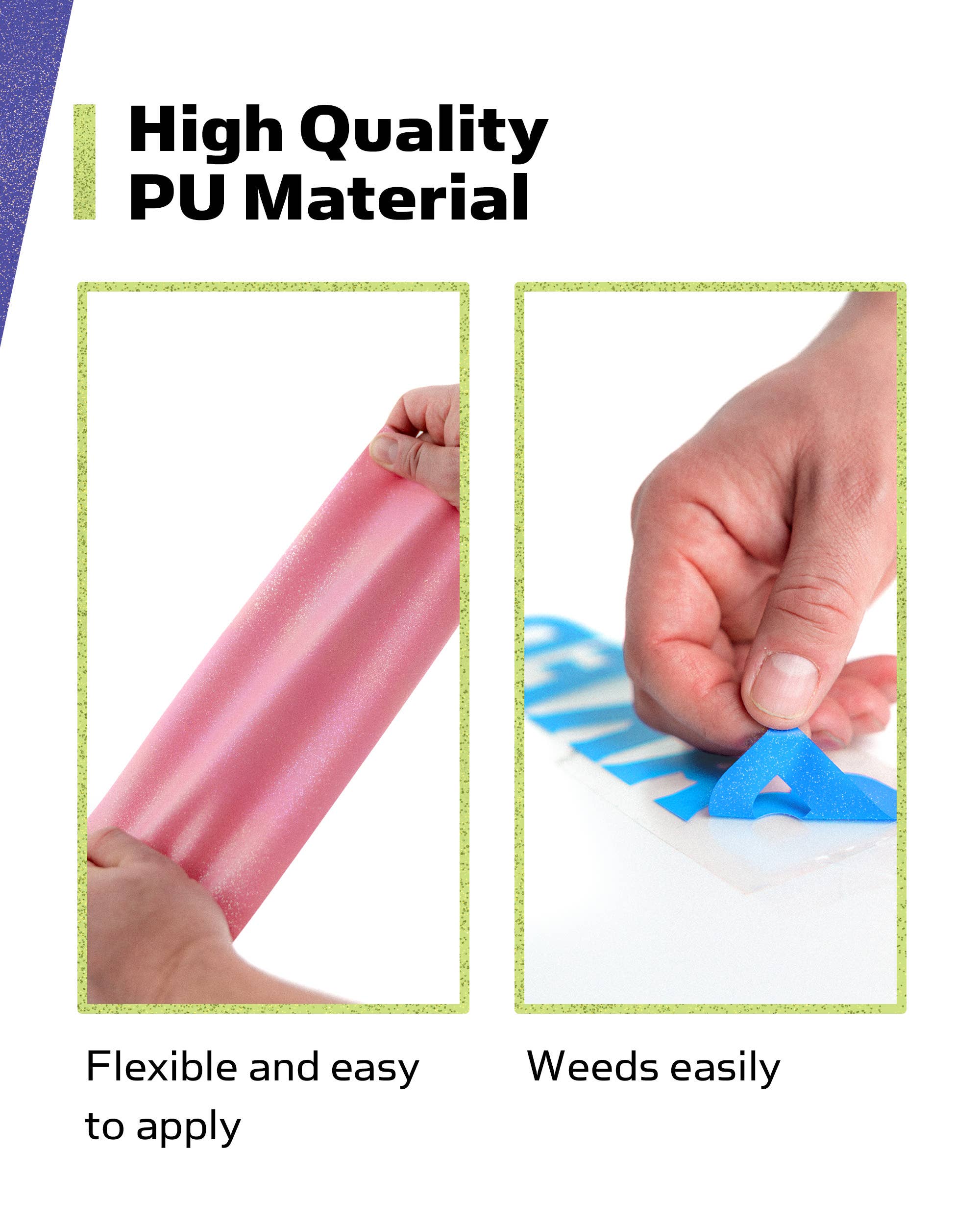 HTVFast - Vente Matériels de bricolage - Rouleaux de vinyle thermocollant pailleté HTVFast - 11,8" x 10'10