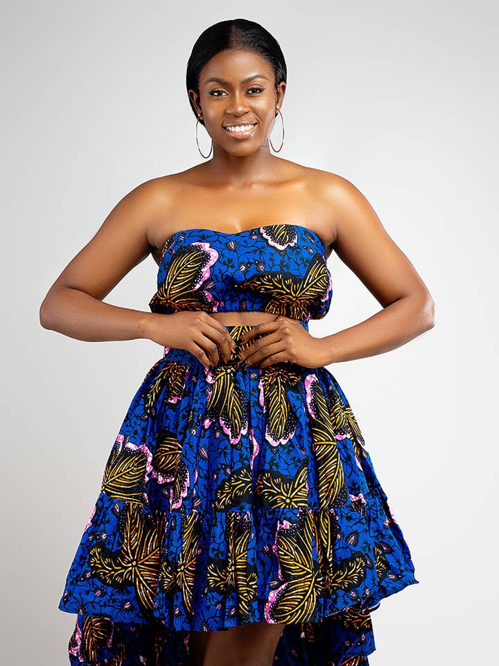 African fabric tiwa crop top for wholesale by ETNICA