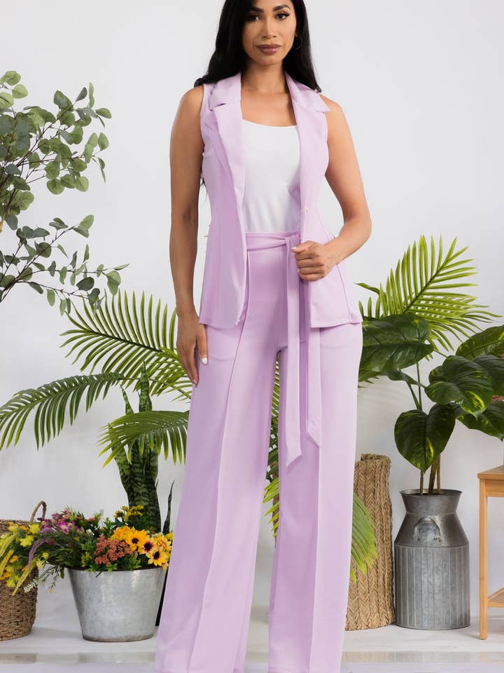 HH706R-S - 2-teiliges Set aus Weste und Hose für den Großhandel von H&H Fashion Inc.