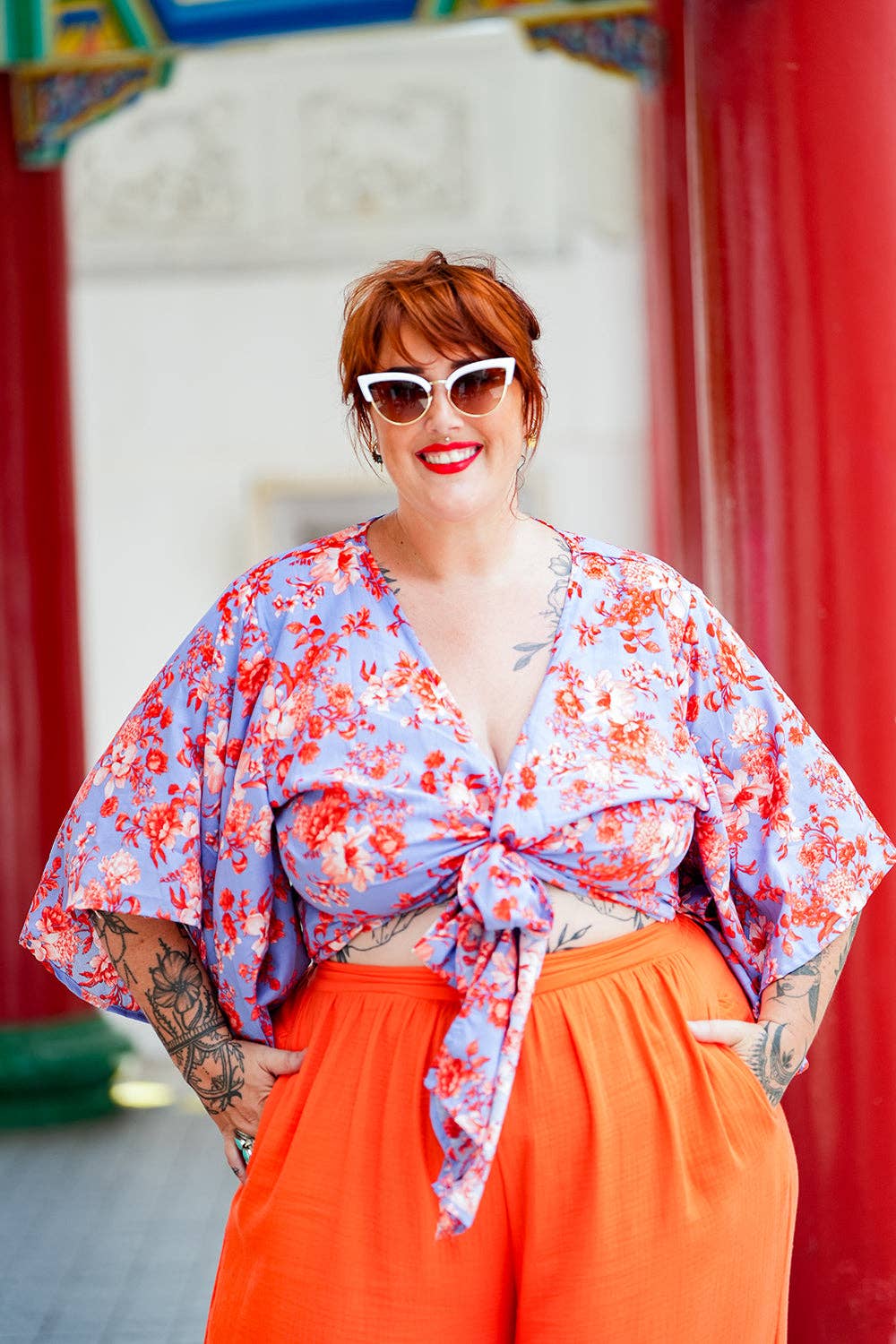 Jinx the label - Wholesale Blouse - Women's - Renesme Wrap Top - Sunset Prism7