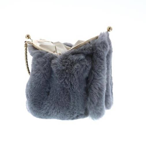 Doe a Dear - Wholesale Shoulder Bag - Kids - P60 B9553 Bunny Furry Purse (2 Colors)