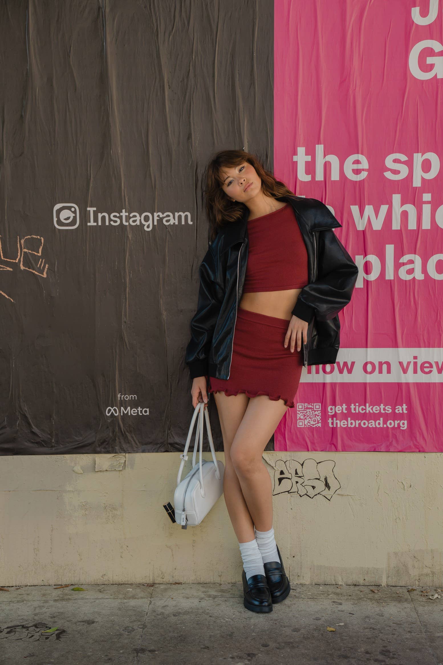 BURGUNDY IBS33802 Long Sleeve Top with Wavy Hem & Matching Skirt for wholesale on Faire3