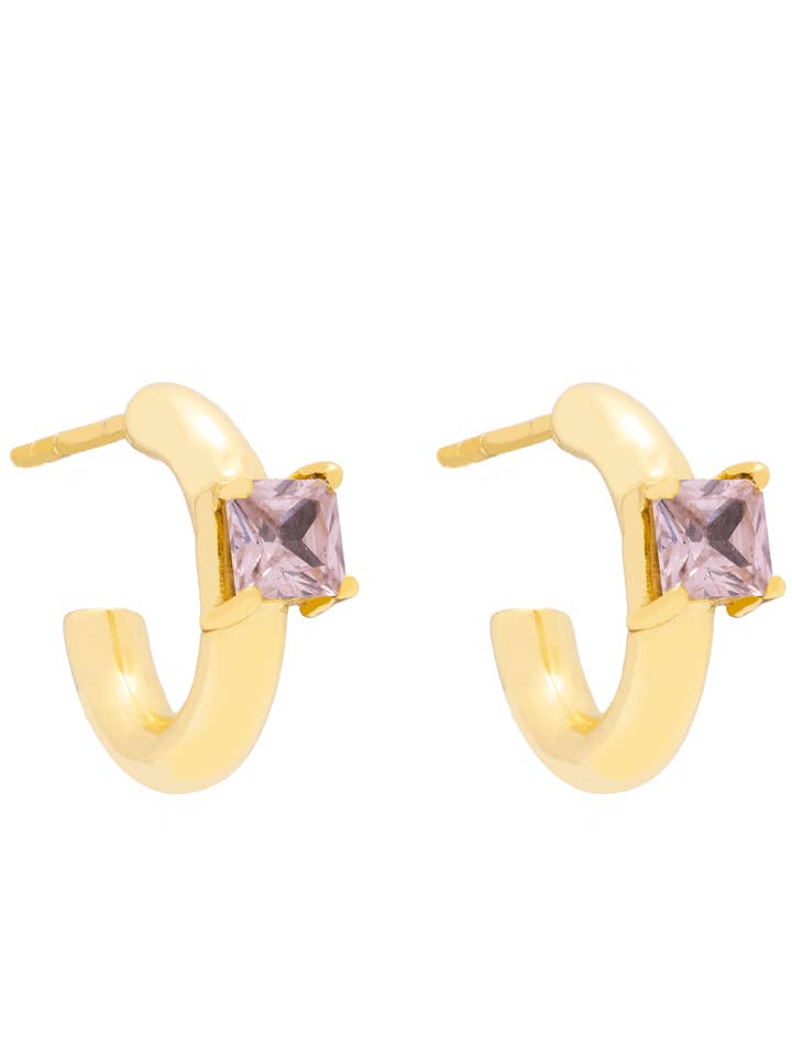 Lia Pink Hoop Earrings for wholesale by Lavani Jewels