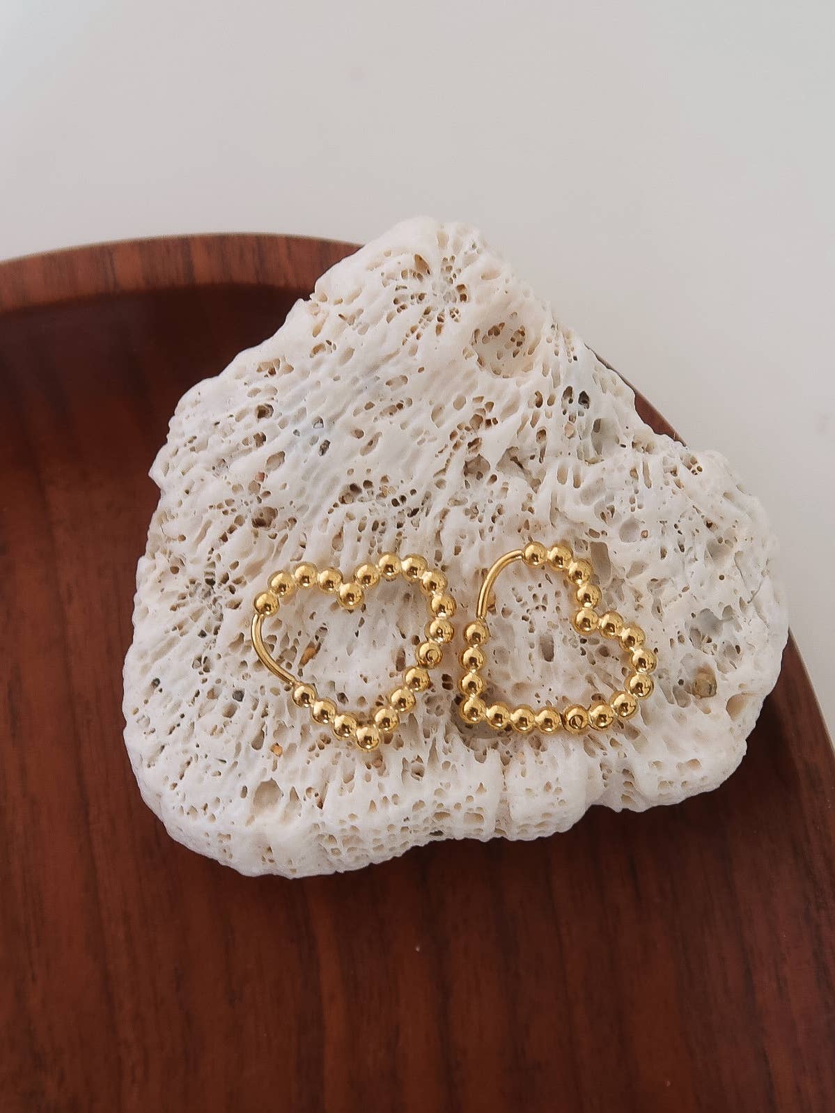 Maxine 18K Gold Non-Tarnish Petite Heart Earring for wholesale on Faire3