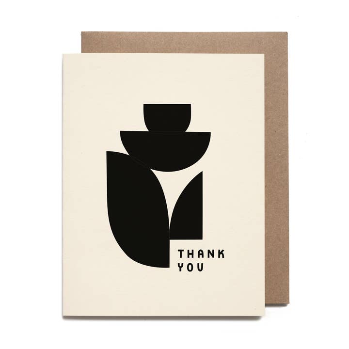 Thank You Silhouette Card for wholesale by Worthwhile Paper