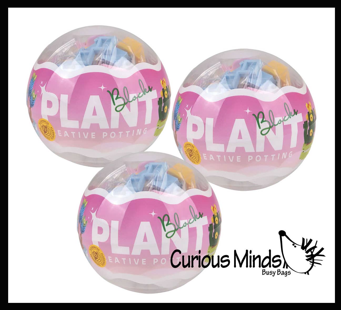 Curious Minds Toys – Großhandel Baukasten – Kinder – 1 Mini-Pflanze Sukkulente Blumen-Baustein-Set Spielzeug -8