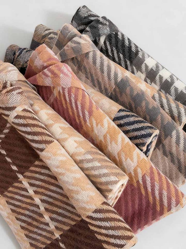 ÉCHARPE D'HIVER EN CACHEMIRE À CARREAUX POUR UNISEXE CWASC03340 pour la vente par NINEXIS