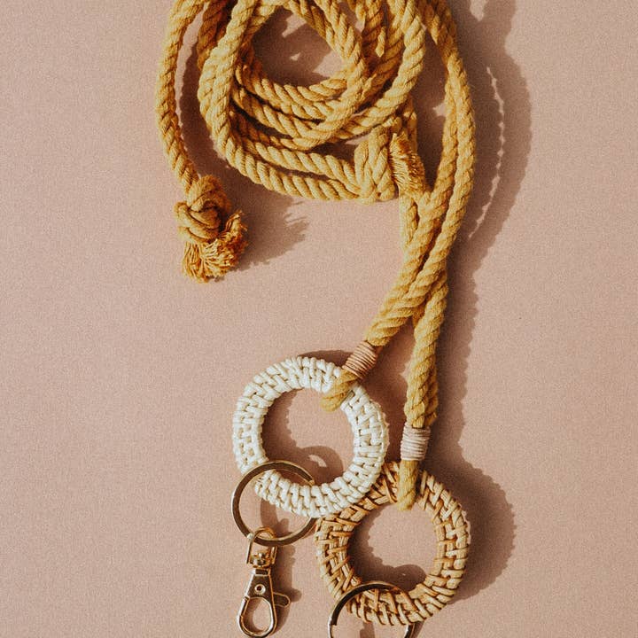 DayCrafter - Wholesale Lanyard - Women's - Rattan Keychain Lanyards - Macrame Lanyard - Boho Lanyard23