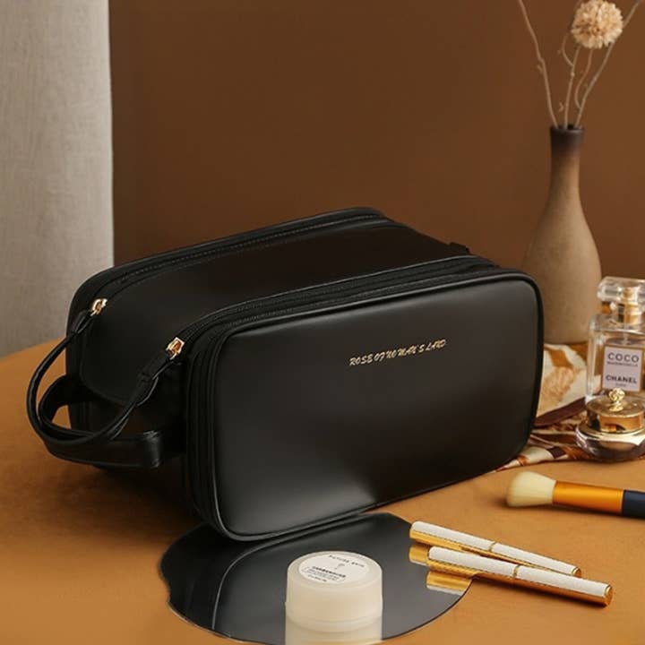 Sensibling Corp. - Wholesale Makeup/Cosmetic Bag - 3 Layer Portable Travel Makeup Pouch Bag8