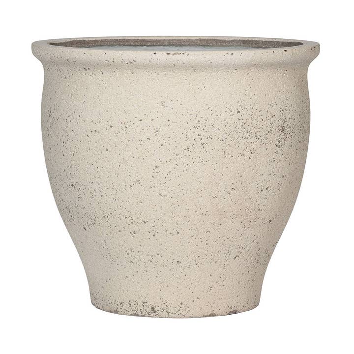 Poseidon L - Chalk White - L25in x W25in x H22,83in for wholesale by Pottery Pots