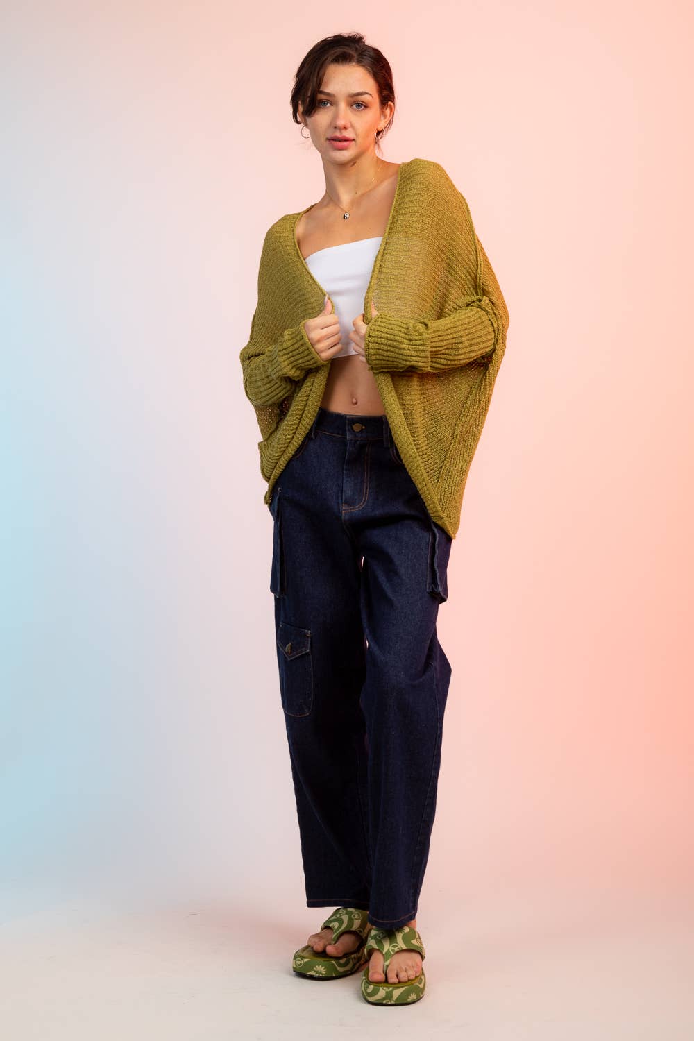 VERY J - Vente Cardigan – femme - Cardigan d'été à manches 12W2591N-Dolman12