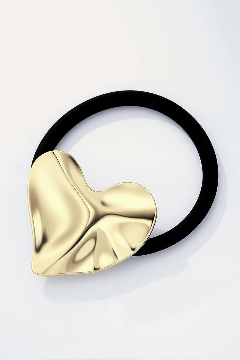 Gold ST51 metal elastic scrunchie for wholesale on Faire0