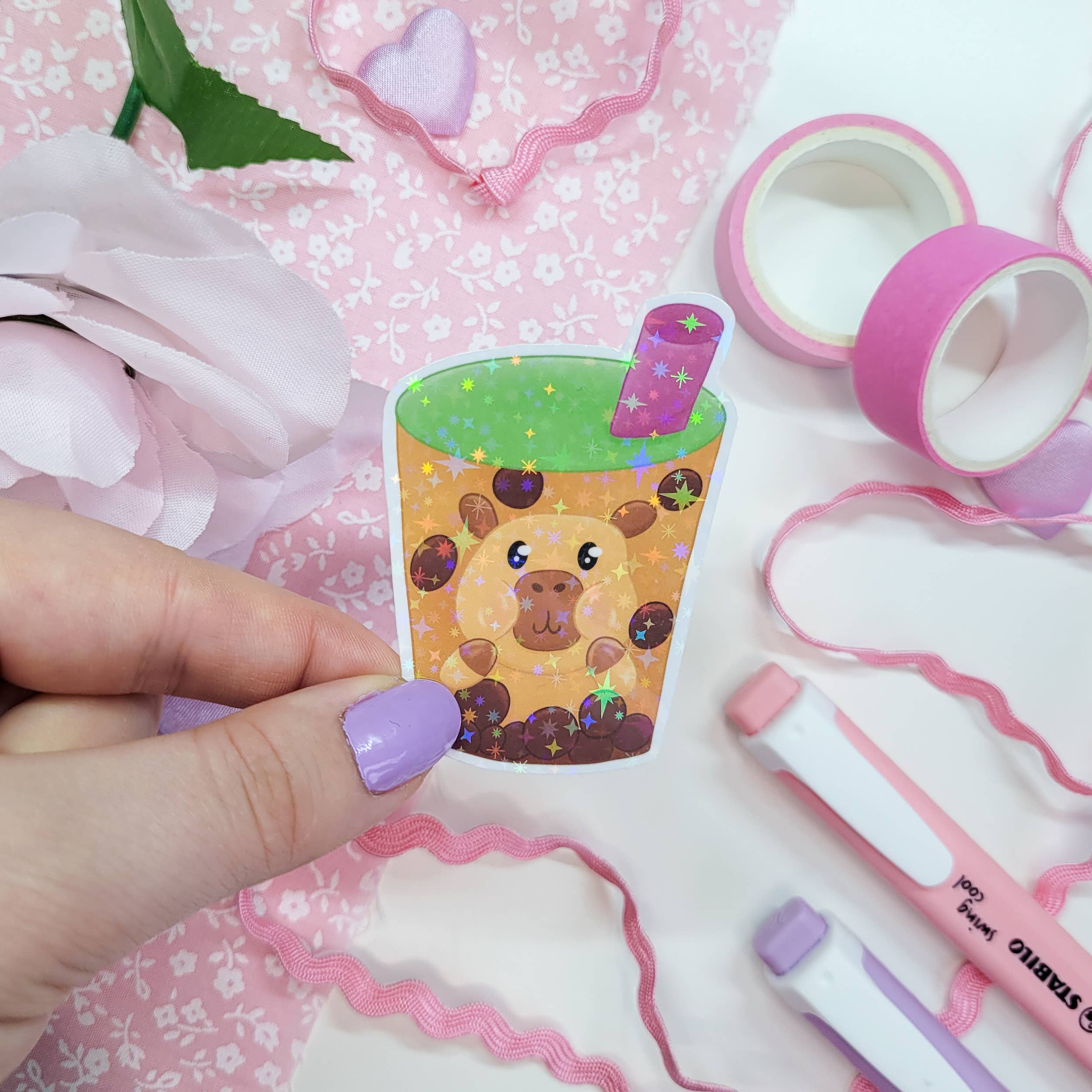 Okupoku – wholesale Sticker – Capybaras in things Sticker pack2