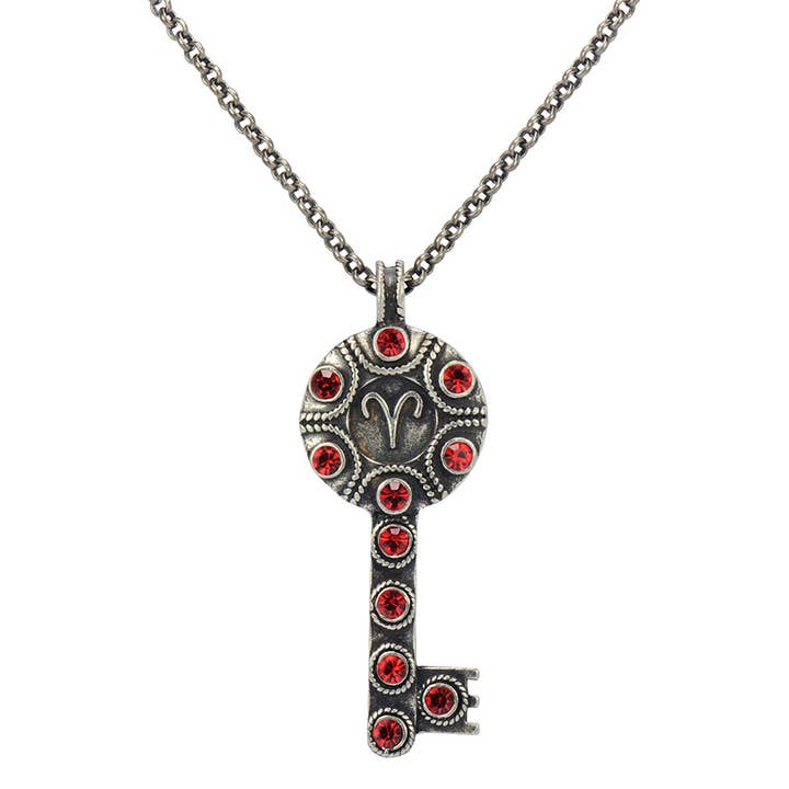 Key Zodiac Sign Necklace ARIES for wholesale by Not Just Any Old Day