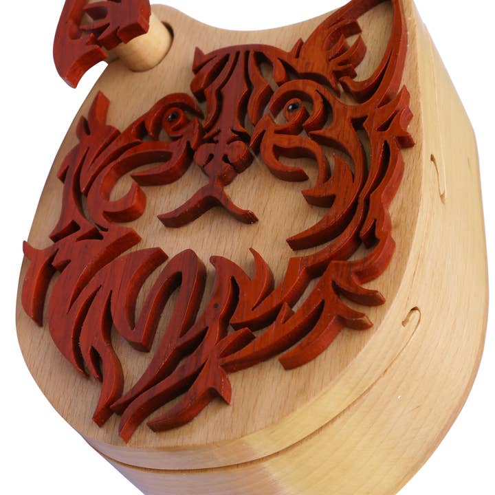 Kitten puzzle box box with Hidden Key for wholesale by jelly roll box