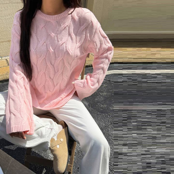 Maglione a trecce Cozy Waves per la vendita all'ingrosso da parte di Love, Kuza