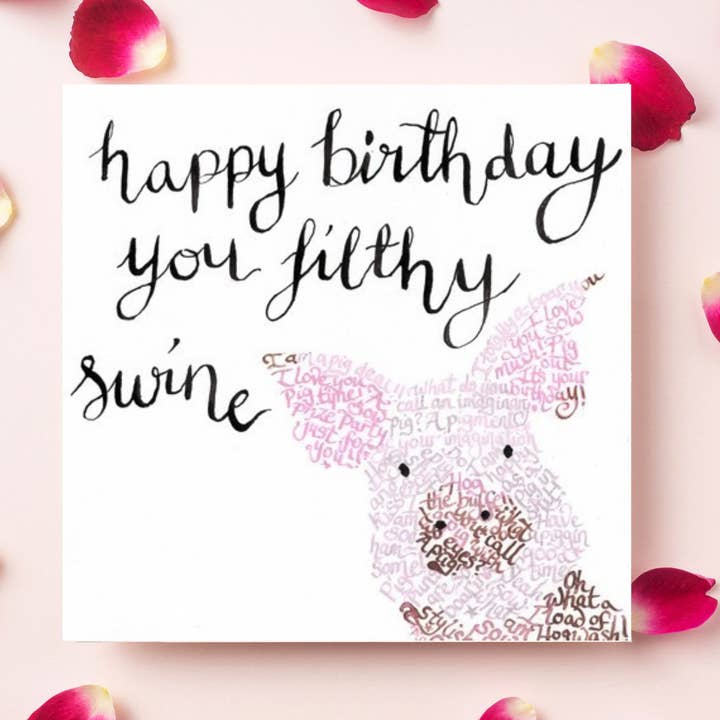 Herzlichen Glückwunsch zum Geburtstag du dreckiges Schwein für den Großhandel von Nicole Elders