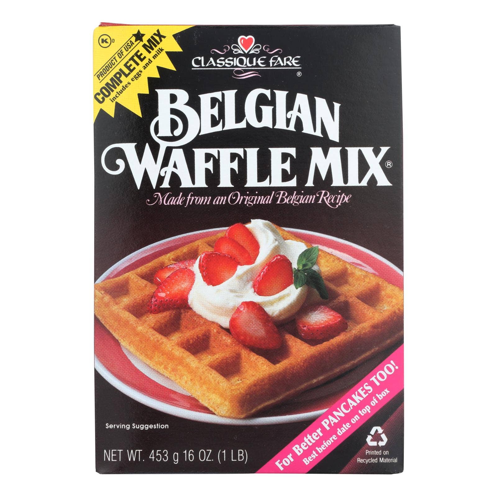Everyday Supply Co - Wholesale Pancake Mix - Classique Fare Belgian Waffle Mix - Case Of 6 - 16 Oz.0