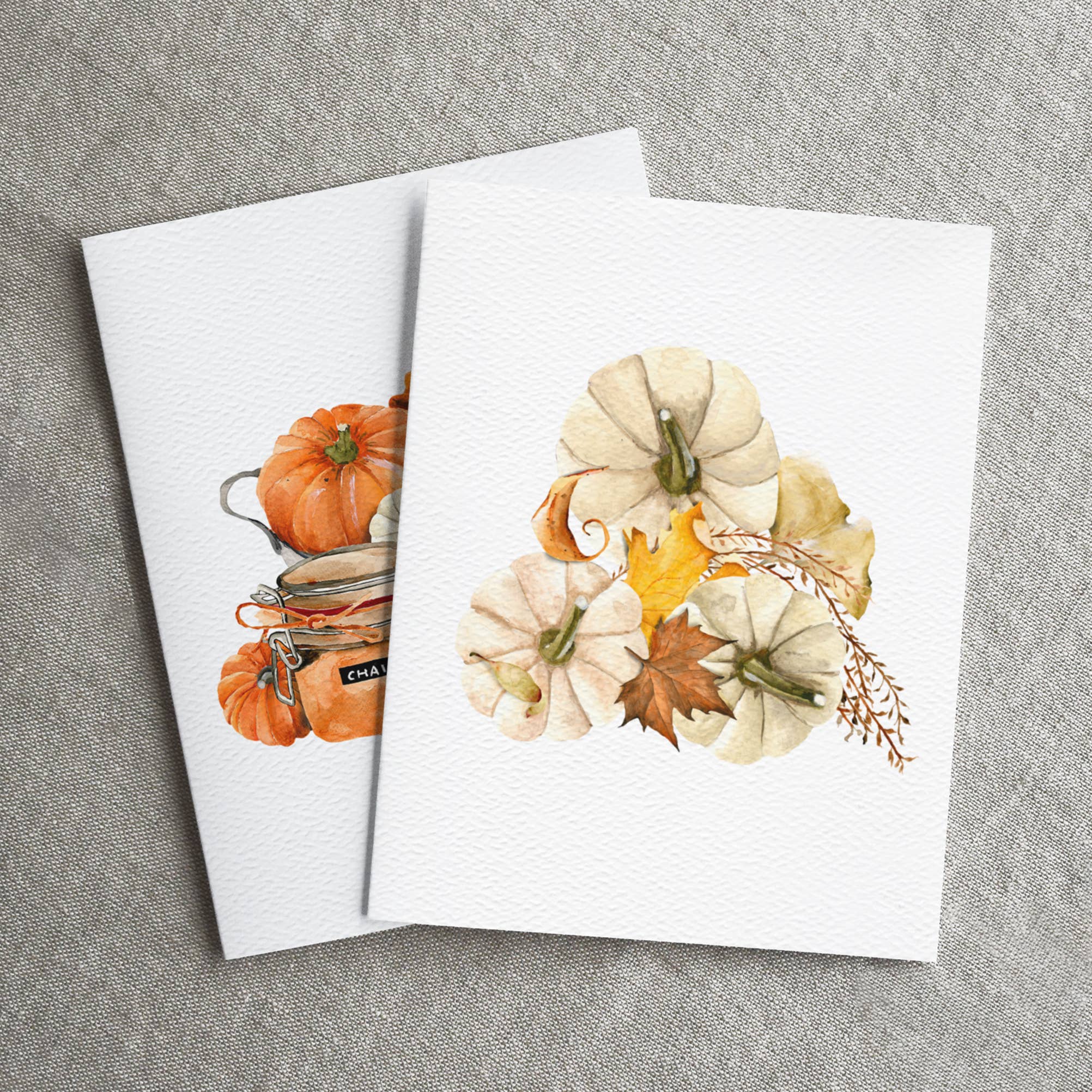 Blue Thistle - Wholesale Season's Greetings Card - Boxed Set of 10 Pumpkin Greeting Cards, Autumn, Halloween2