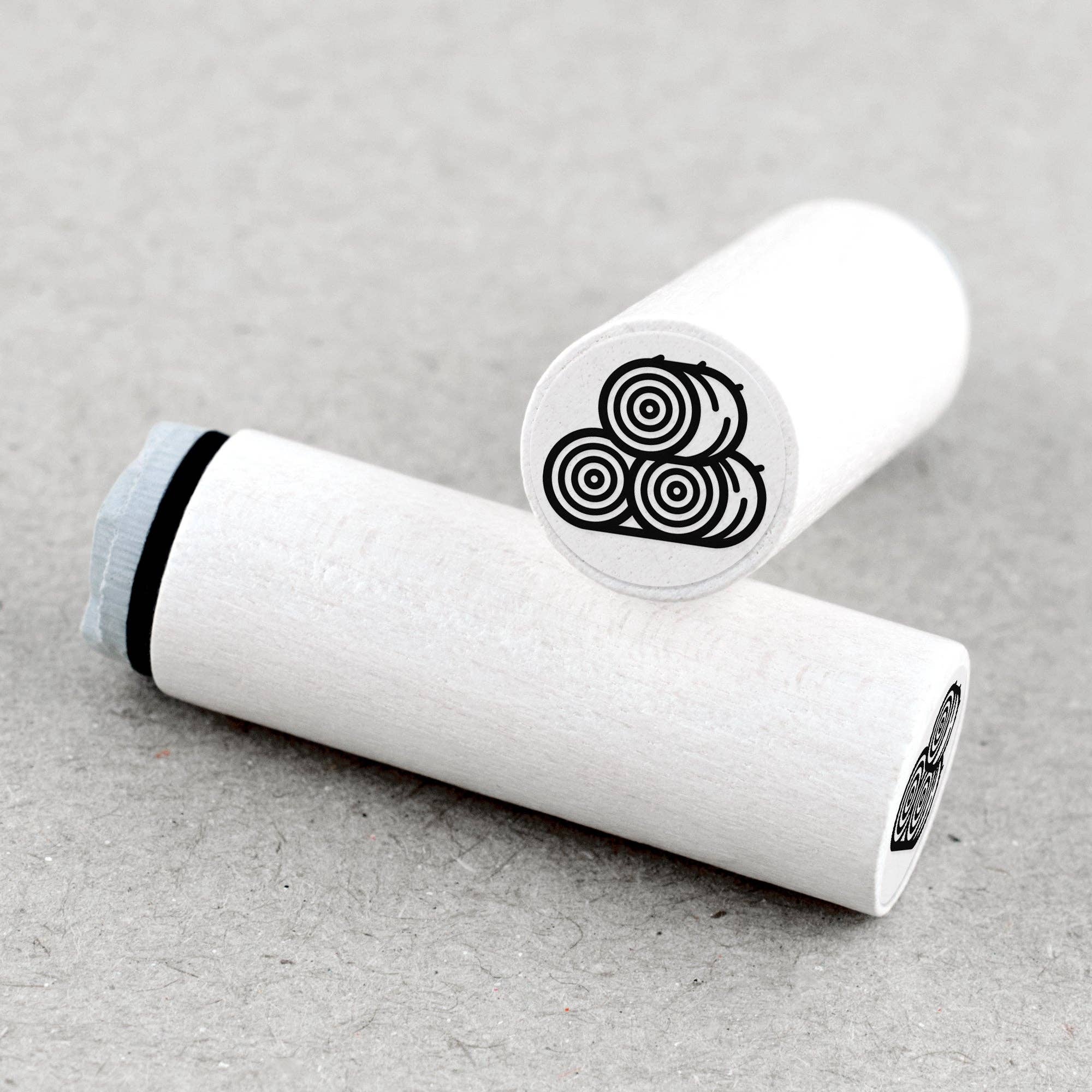 Merry and Bright - Wholesale Rubber/Decorative Stamp - Mini stamp hay bale round bale0