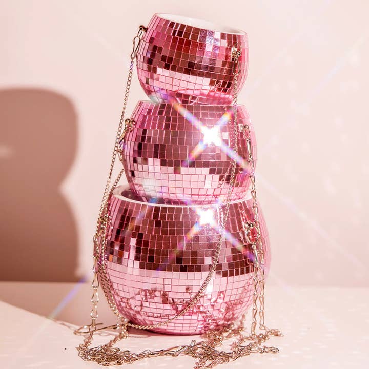 Filtrum Home - Wholesale Hanging Planter - Disco Ball Planter - Pink