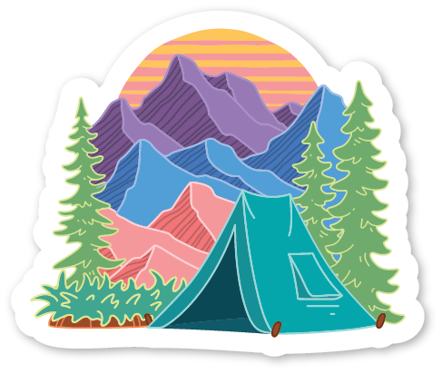 Morris Magnets – wholesale Decorative tabletop object – Desk Ornament - Cute Camp Scene0