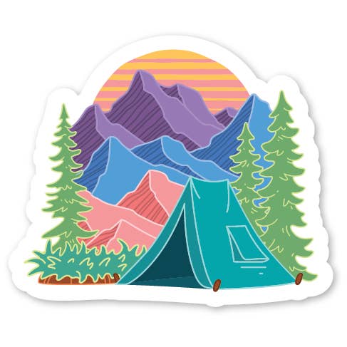 Morris Magnets – wholesale Decorative tabletop object – Desk Ornament - Cute Camp Scene