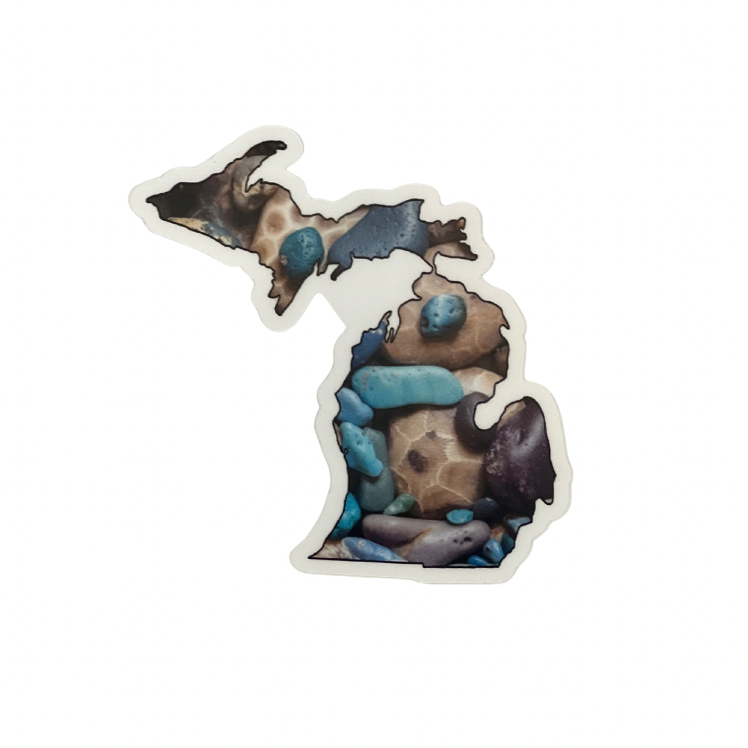 June Apothicarie - Wholesale Sticker - Michigan Mixed Petoskey and Leland Blue Stones Sticker1