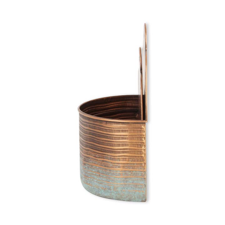 Cheungs Home Decor - Wholesale Wall Planter - Kyani Copper and Rustic Teal Vase Wall Planters (Set of 2)