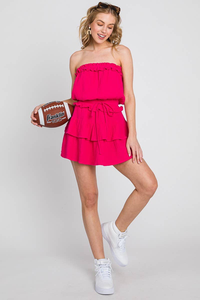 Sewn and Seen - Venta al por mayor Peto - Mujer - MAMELUCO CON VOLANTES DE GASA DE ALGODÓN LAVADO11