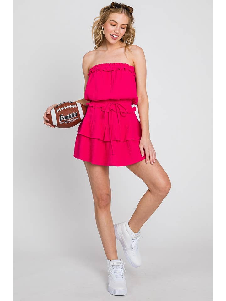 Sewn and Seen - Venta al por mayor Peto - Mujer - MAMELUCO CON VOLANTES DE GASA DE ALGODÓN LAVADO11