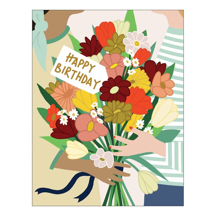 No SRP - Flower Friends Birthday Card for wholesale by Studio Eleven Papers