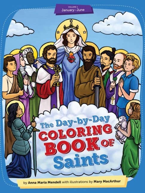 Day-By-Day Coloring Book of Saints V1 for wholesale by Sophia Institute Press