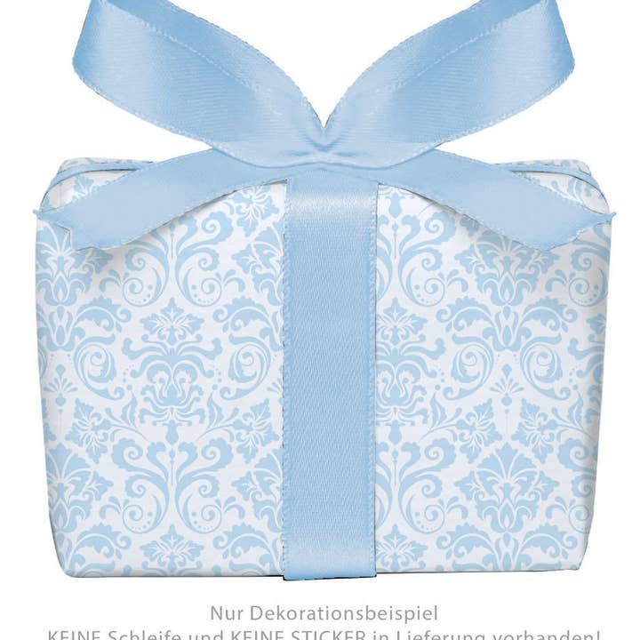 Geschenkpapier Weihnachten als Set 3 Bögen "Ornamente Blau" für den Großhandel von fioniony®