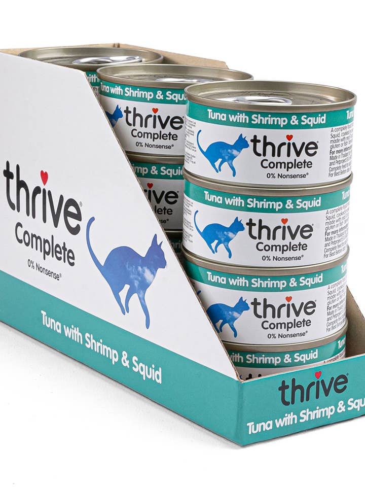 Thrive Complete Tuna with Shrimp & Squid 12x75 gr. for wholesale by Finest Petfoods