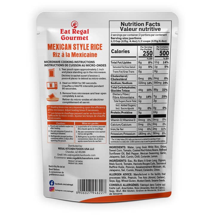 Regal Kitchen Foods - Wholesale Rice - Eat Regal Mexican Style Rice - 8.8 Ounce2