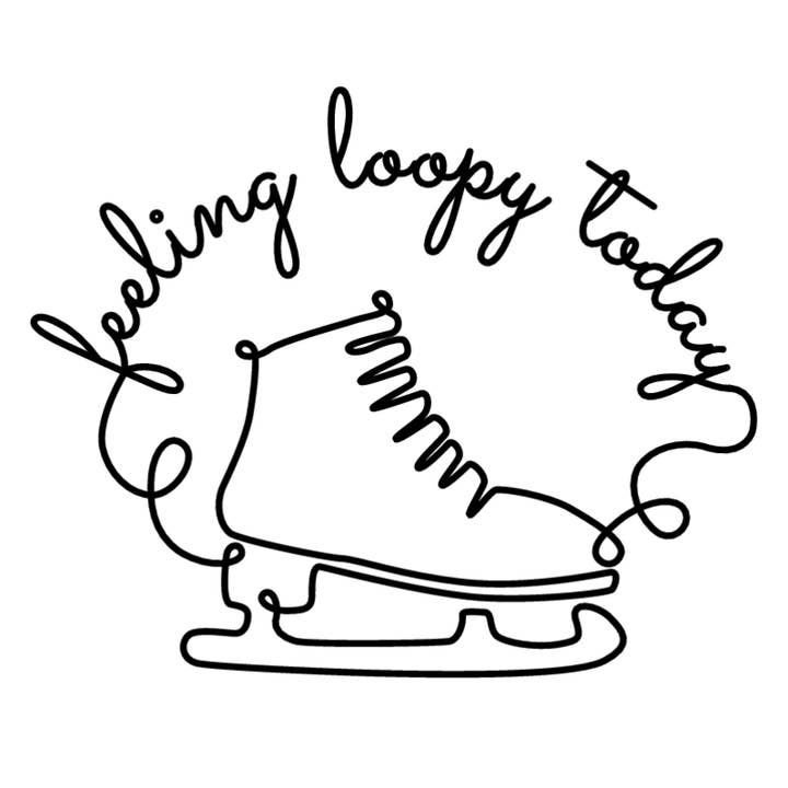 Denali & Co. - Vente Autocollant - Autocollant en vinyle de patinage sur glace Feeling Loopy Today