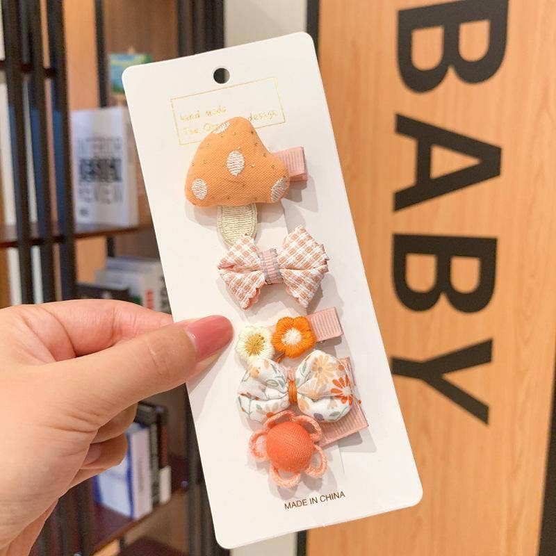 KiddieKickz - Vente Ensemble d'accessoires pour cheveux – enfant - Set de barrettes pour enfants en tissu3