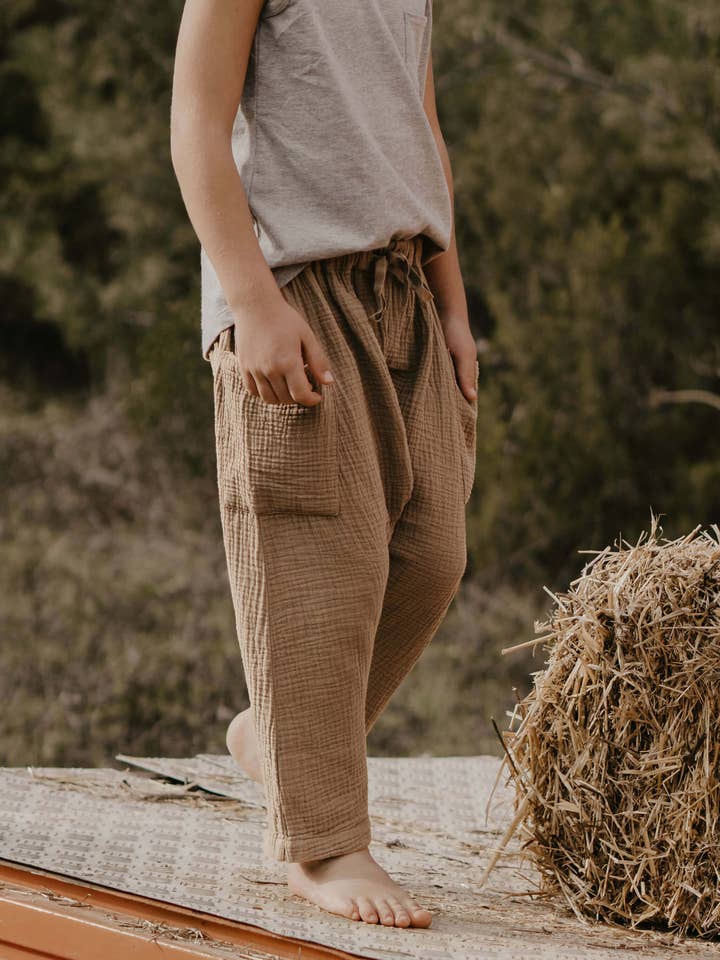 camel The Muslin Trouser for wholesale on Faire